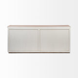 Fairview III Solid Wood Brown Top & White Frame 4 Cabinet Door Sideboard from Mercana - Luna Furniture