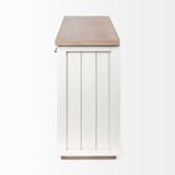 Fairview III Solid Wood Brown Top & White Frame 4 Cabinet Door Sideboard from Mercana - Luna Furniture