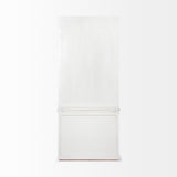 Fairview I White and Medium Brown Wood Three Shelf Shelving Unit from Mercana - Luna Furniture