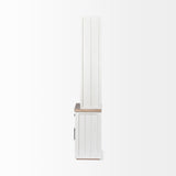 Fairview I White and Medium Brown Wood Three Shelf Shelving Unit from Mercana - Luna Furniture