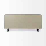 Giselle II Brown Fir Veneer W/Black Metal Leg 9 Drawer Sideboard from Mercana - Luna Furniture