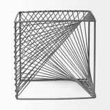 Rochon 8L x 8W Gray Metal Decorative Cube from Mercana - Luna Furniture