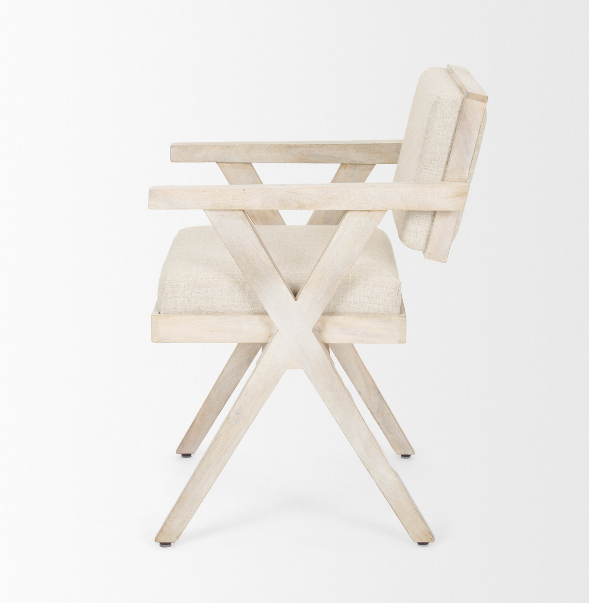 Topanga I Cream Fabric Wrap Blonde Wooden Frame Dining Chair from Mercana - Luna Furniture