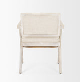 Topanga I Cream Fabric Wrap Blonde Wooden Frame Dining Chair from Mercana - Luna Furniture