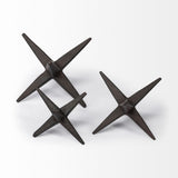 Rhea (Set of 3) Brown Cast Iron Small, Medium & Large Jacks from Mercana - Luna Furniture