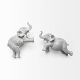 Maynard I Set of 2 Grey Elephant Wall Decorations from Mercana - Luna Furniture