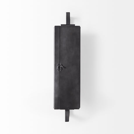 Hagar Rectangular Large Industrial Wall Clock from Mercana - Luna Furniture
