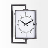 Hagar Rectangular Large Industrial Wall Clock from Mercana - Luna Furniture