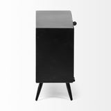 Lita Black Metal Rectangular Table Clock from Mercana - Luna Furniture