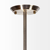 Desousa II (33.9"L x 8.8"W x 28"H) Champagne Metal Multi-Arm Three Light Chandelier from Mercana - Luna Furniture