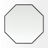 Helix 37" Octogon Black Metal Frame Mirror from Mercana - Luna Furniture