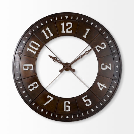 Newcastle 56.5" Giant Oversize Industrial Wall Clock from Mercana - Luna Furniture