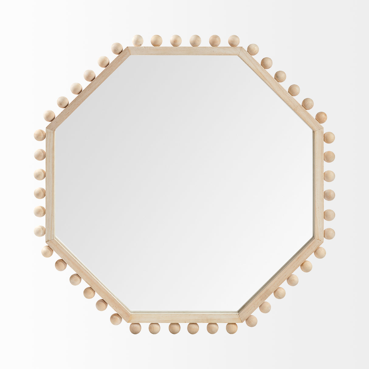 Torquay 33L x 33H Natural Wood Octagon Frame Mirror from Mercana - Luna Furniture