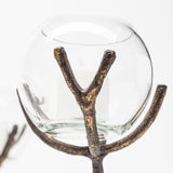 Vine II Distressed Gold Metal Creeper Five Candle Table Candle Holder from Mercana - Luna Furniture