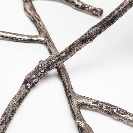 Vine I Distressed Silver Metal Creeper Five Candle Table Candle Holder from Mercana - Luna Furniture