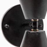 Eris II 7.3x12.6 Black Metal w/Gold Accent Double-Cone Wall Sconce from Mercana - Luna Furniture