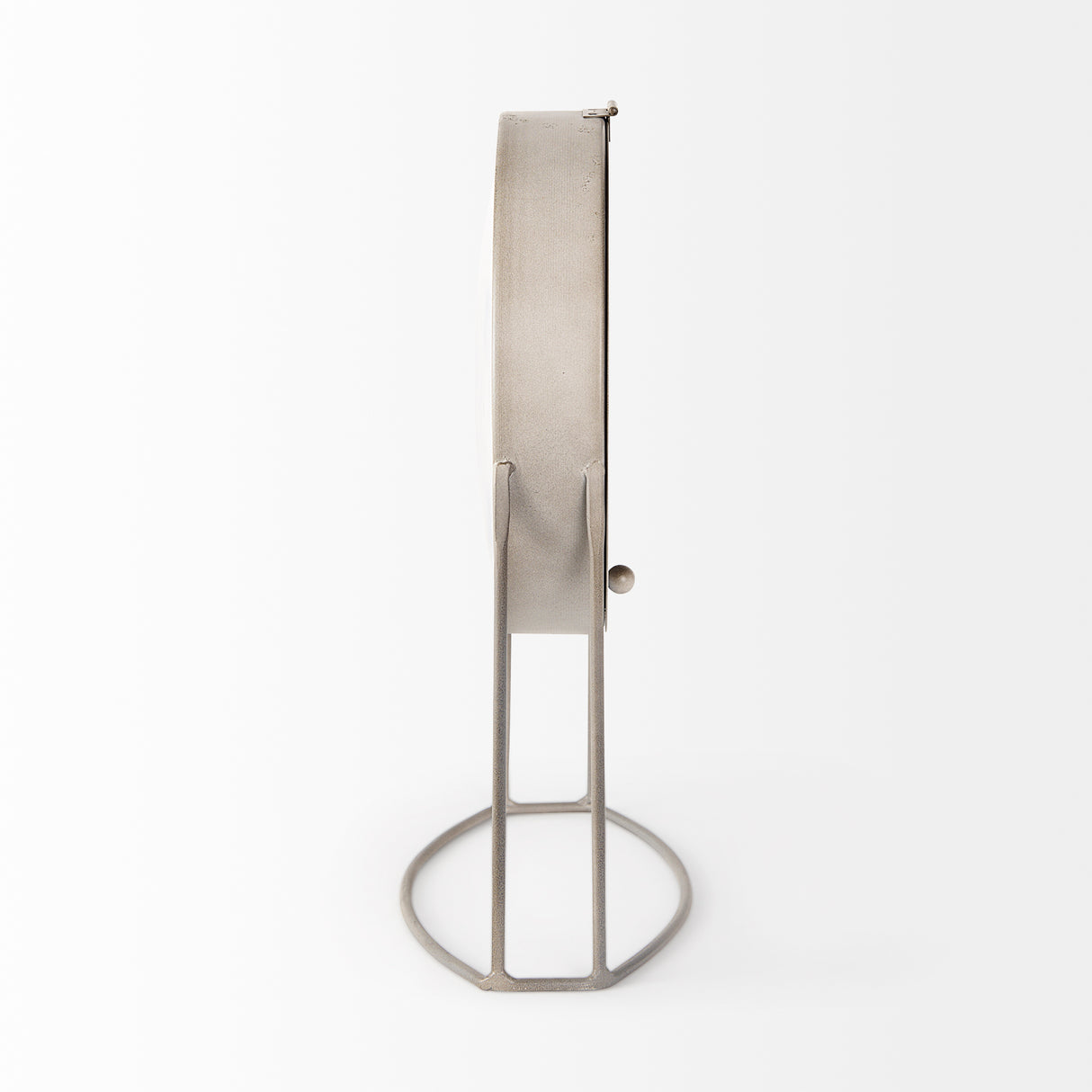 Aurus Matte Gray Metal Table Clock from Mercana - Luna Furniture