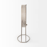 Aurus Matte Gray Metal Table Clock from Mercana - Luna Furniture