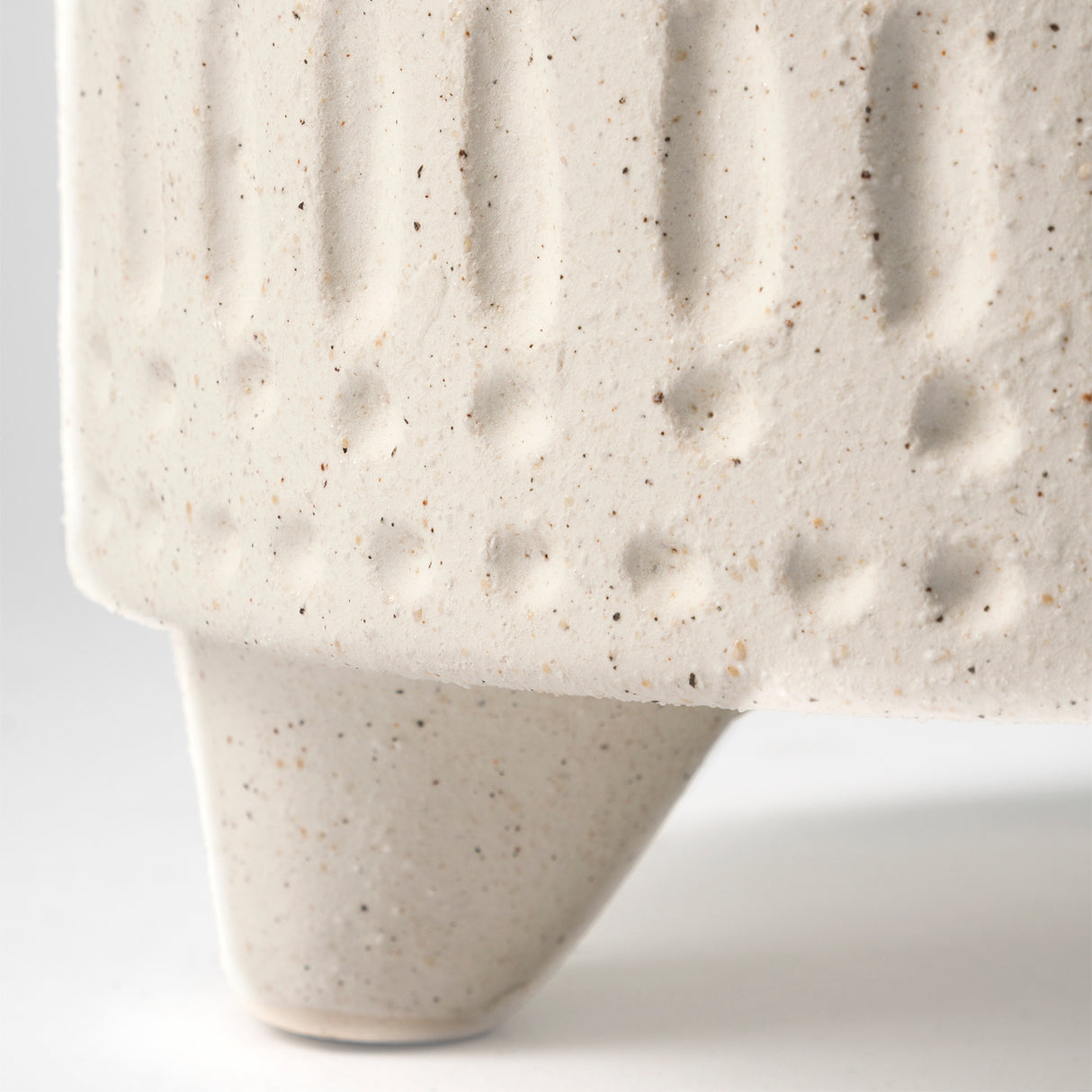 Jacob I Short White Ceramic Smiling Face Vase from Mercana - Luna Furniture