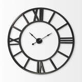 Stoke 54" Round Giant Oversized Industrial Wall Clock from Mercana - Luna Furniture