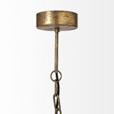 Chiron II 36L x 36W x 38H Gold Metal Globe Six Bulb Chandelier from Mercana - Luna Furniture