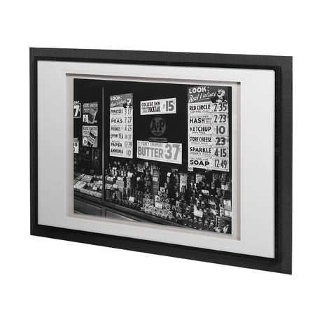 Great Tea Company by Berenice Abbott a Hand Embellished Textured Framed Art Photo Matted under Glass from Mercana - Luna Furniture