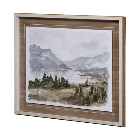 Overcast Reservoir I by Ethan Harper a Hand Embellished Textured Framed Art Print Matted under Glass from Mercana - Luna Furniture
