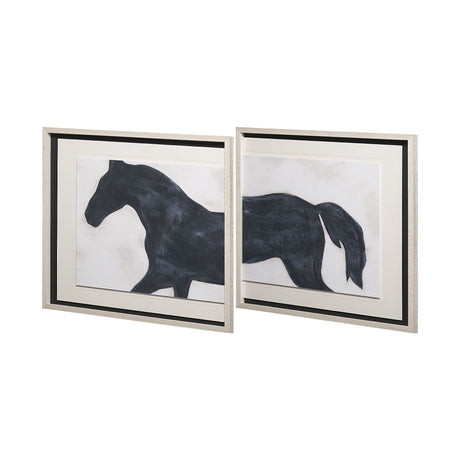 Equestrian Beauties-Halt by Kristine Hegre a Framed Art Print Matted under Glass from Mercana - Luna Furniture