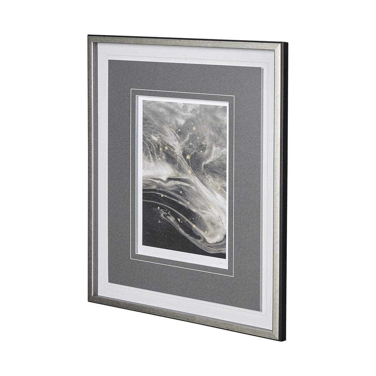 Greek Pitch I by Gabrielle Campbell a Hand Embellished Textured Framed Art Print Matted under Glass from Mercana - Luna Furniture