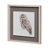 Forest Friends IX (Owl) by Lisa Audit Hand Embellished Textured Framed Art Print Matted under Glass from Mercana - Luna Furniture