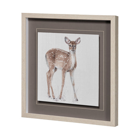 Forest Friends XII (Deer) by Lisa Audit Hand Embellished Textured Framed Art Print Matted under Glas from Mercana - Luna Furniture
