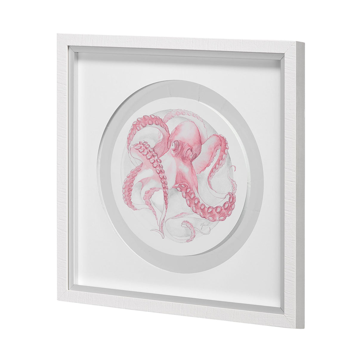 Who Stole My Precious II Pink by Fiona H Hand Embellished Textured Framed Print Matted under Glass from Mercana - Luna Furniture