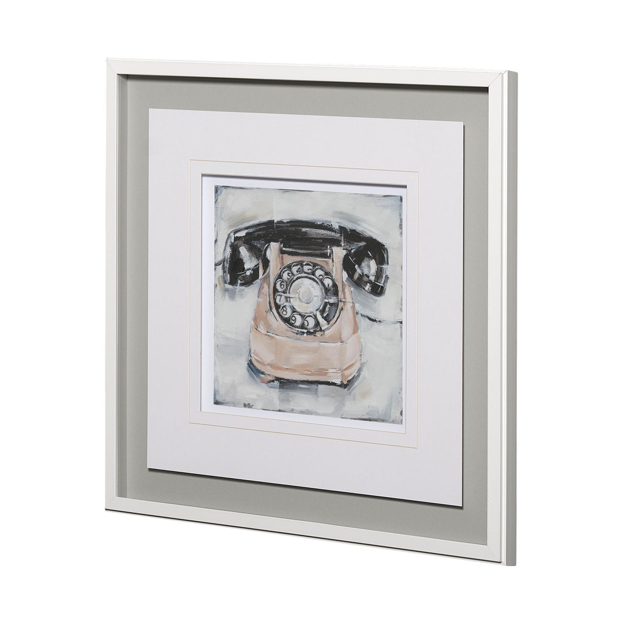 Retro Phone IV by Ethan Harper a Framed Art Print Matted under Glass from Mercana - Luna Furniture