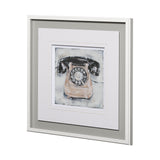 Retro Phone IV by Ethan Harper a Framed Art Print Matted under Glass from Mercana - Luna Furniture
