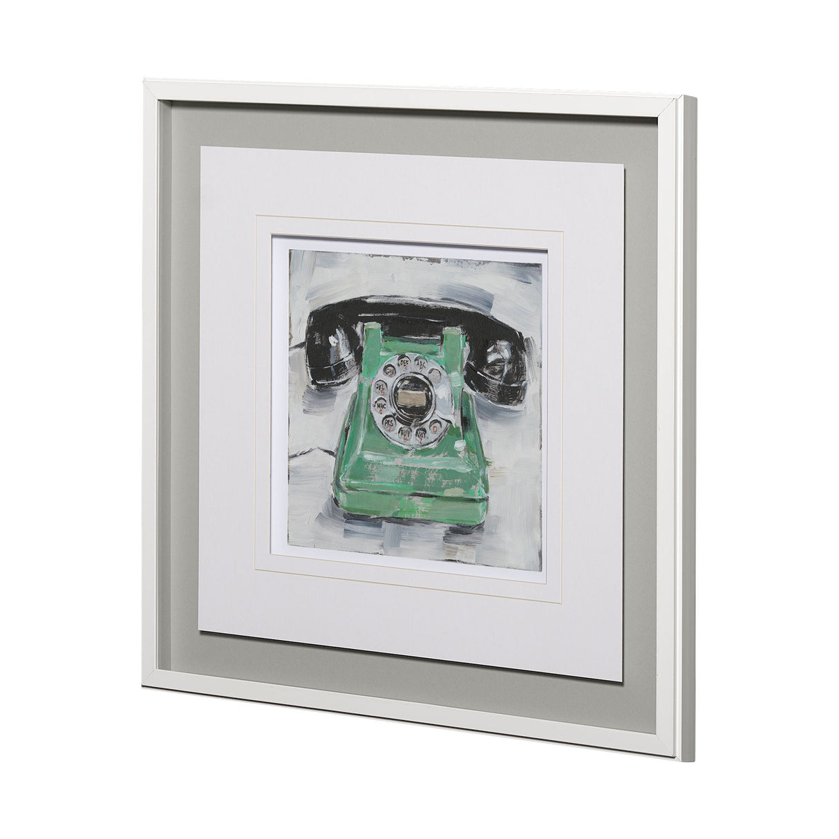 Retro Phone III by Ethan Harper a Framed Art Print Matted under Glass from Mercana - Luna Furniture