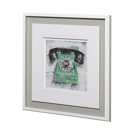 Retro Phone III by Ethan Harper a Framed Art Print Matted under Glass from Mercana - Luna Furniture