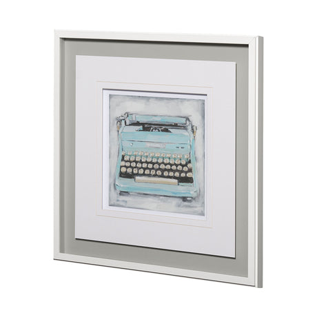Vintage Typewriter III by Ethan Harper a Framed Art Print Matted under Glass from Mercana - Luna Furniture