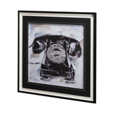 Retro Phone I by Ethan Harper a Hand Embellished Textured Framed Art Print Matted under Glass from Mercana - Luna Furniture