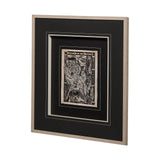 Linocut IV by Mercana Studio a Hand Embellished Textured Framed Art Print Matted under Glass from Mercana - Luna Furniture