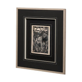 Linocut III by Mercana Studio a Hand Embellished Textured Framed Art Print Matted under Glass from Mercana - Luna Furniture