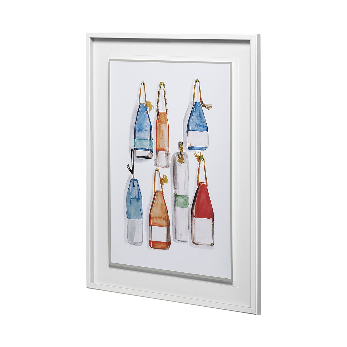 Watercolor Buoys I by Jenifer Paxton Parker a Framed Art Print Matted under Glass from Mercana - Luna Furniture