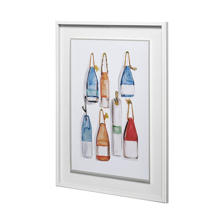 Watercolor Buoys I by Jenifer Paxton Parker a Framed Art Print Matted under Glass from Mercana - Luna Furniture