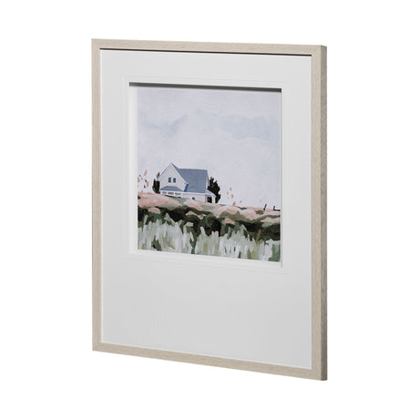 House on a Hill I by Emma Scarvey a Hand Embellished Textured Framed Art Print Matted under Glass from Mercana - Luna Furniture