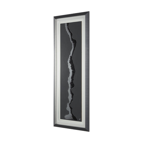 Silver River by Barbara Fleming a Hand Embelished Textured Framed Art Print Matted under Glass from Mercana - Luna Furniture