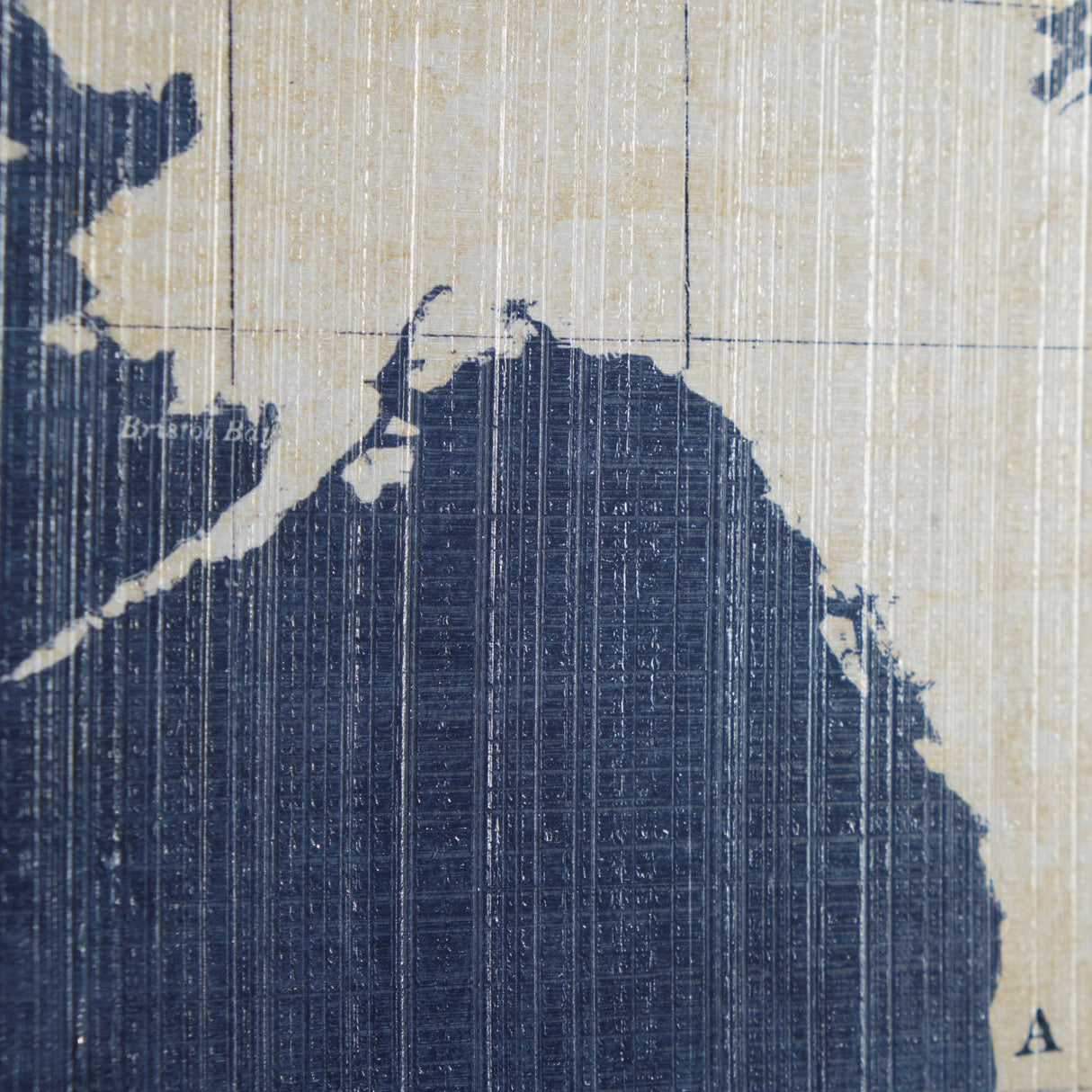 Blueprint World Map by Sue Schlabach a Hand Embellished Textured Framed Art Print Matted under Glass from Mercana - Luna Furniture