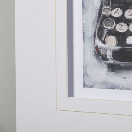 Vintage Typewriter I by Ethan Harper a Framed Art Print Matted under Glass from Mercana - Luna Furniture