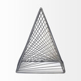 Risley 8L x 8W Gray Metal Triangular Decorative Object from Mercana - Luna Furniture