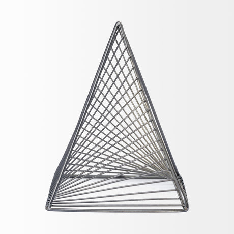 Risley 8L x 8W Gray Metal Triangular Decorative Object from Mercana - Luna Furniture