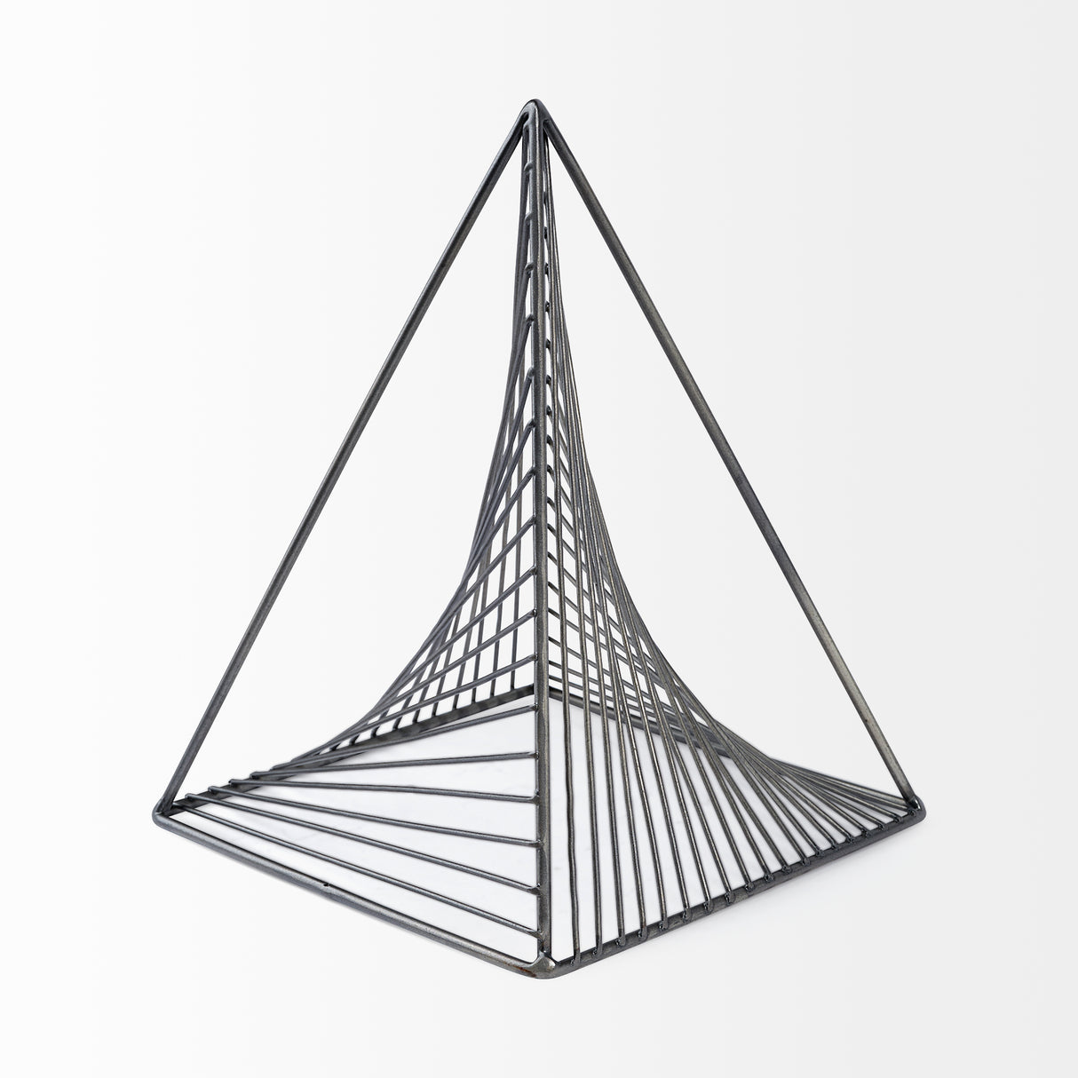 Risley 8L x 8W Gray Metal Triangular Decorative Object from Mercana - Luna Furniture