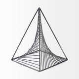 Risley 8L x 8W Gray Metal Triangular Decorative Object from Mercana - Luna Furniture